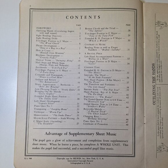 Piano Course Red Book A Schaum Music Vintage Education Teach 1945 Frank Learning - Picture 6 of 12